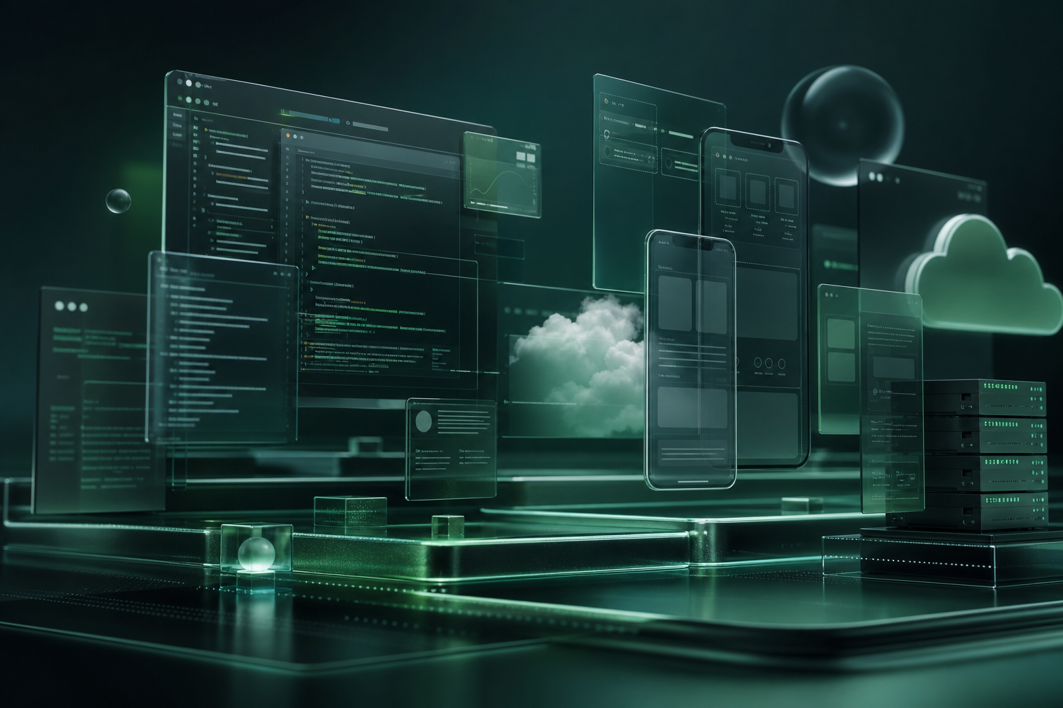Abstract digital product and technology visual for Astrodream