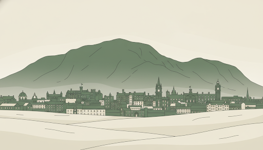 Stitch-generated locality illustration for Astrodream services in Edinburgh